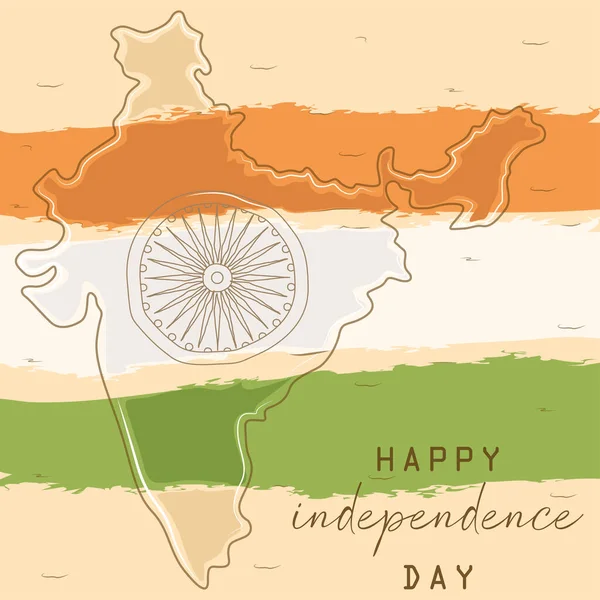 Feliz dia de independência da Índia — Vetor de Stock