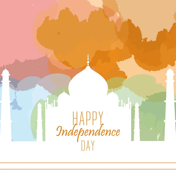 Feliz día de la independencia de la India — Vector de stock