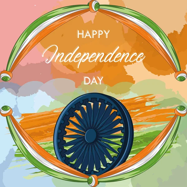 Feliz día de la independencia de la India — Archivo Imágenes Vectoriales