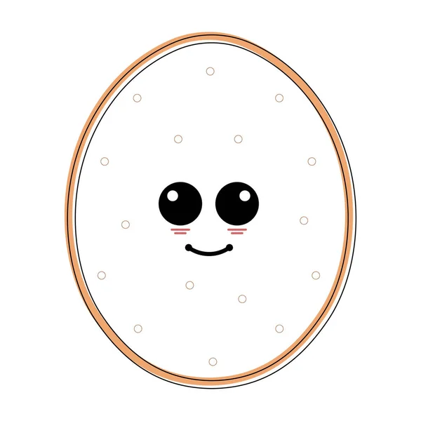 Ícone de desenhos animados de um ovo feliz —  Vetores de Stock