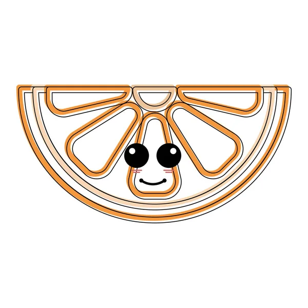 幸せなオレンジカットの漫画のアイコン — ストックベクタ