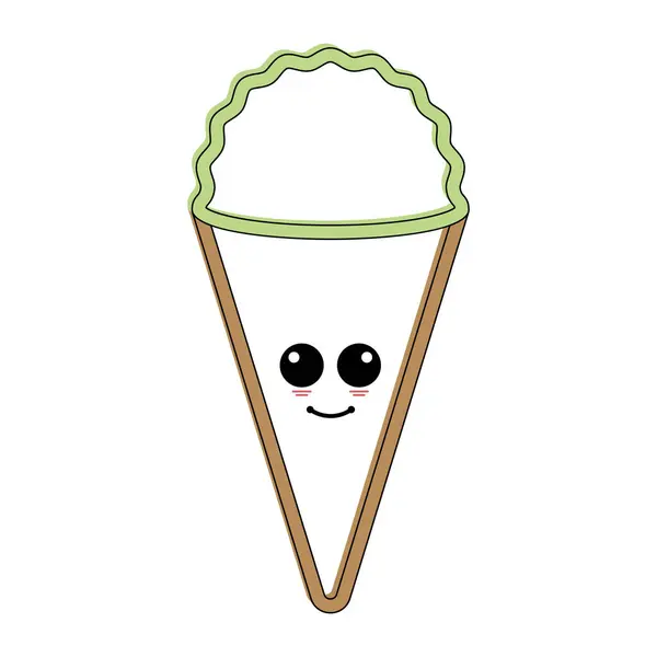 Happy ice cream cone — Stock Vector