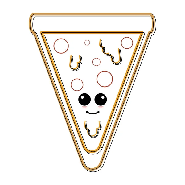 Gelukkige kaas pizza — Stockvector