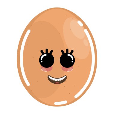 Mutlu yumurtanın çizgi film simgesi