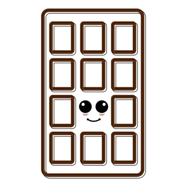 Glückliche Tafel Schokolade — Stockvektor