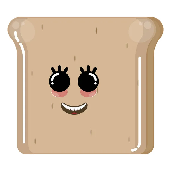Šťastný krájený chleba — Stockový vektor