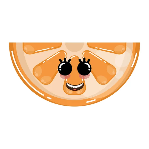 幸せなオレンジカットの漫画のアイコン — ストックベクタ