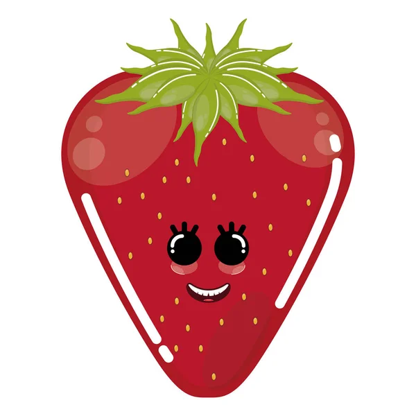 Cartoon icon of a happy strawberry — Stock Vector