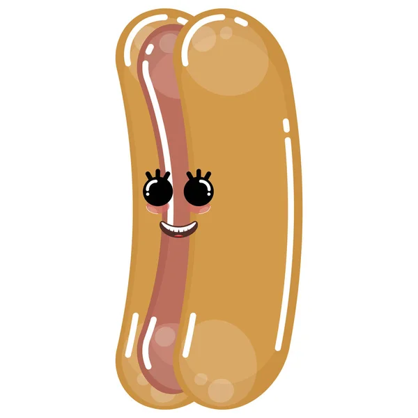 Happy hot dog — Stock Vector