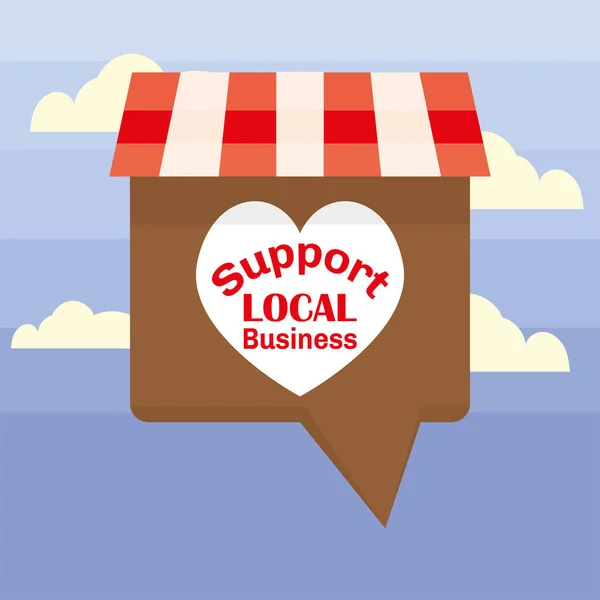 Supporto negozio locale piccolo — Vettoriale Stock
