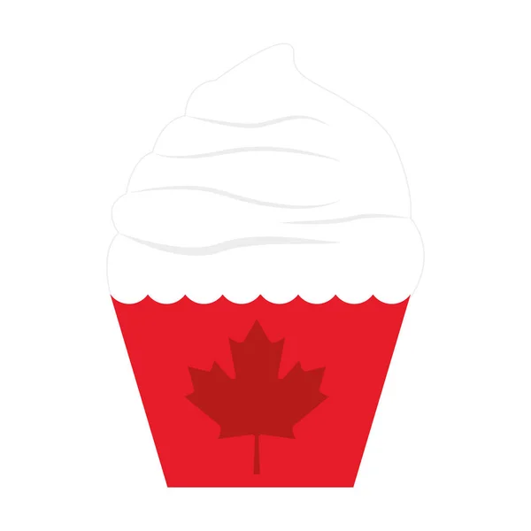 Kanadská ikona cupcake — Stockový vektor