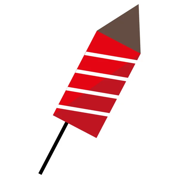Kırmızı roket havai fişeği — Stok Vektör