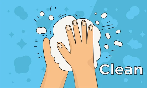 Πανό πλύσης χεριών — Διανυσματικό Αρχείο