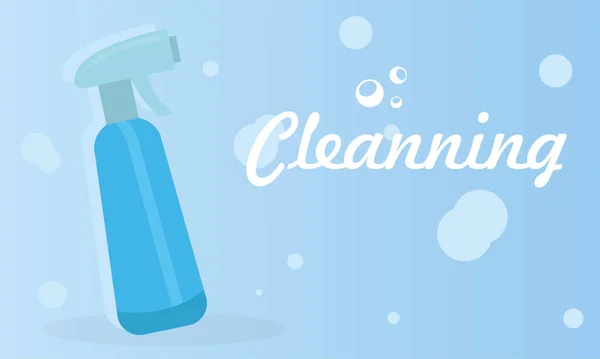 Cartel productos de limpieza — Vector de stock
