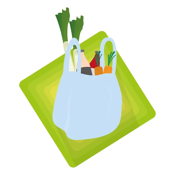 Icono de bolsa de comestibles — Vector de stock