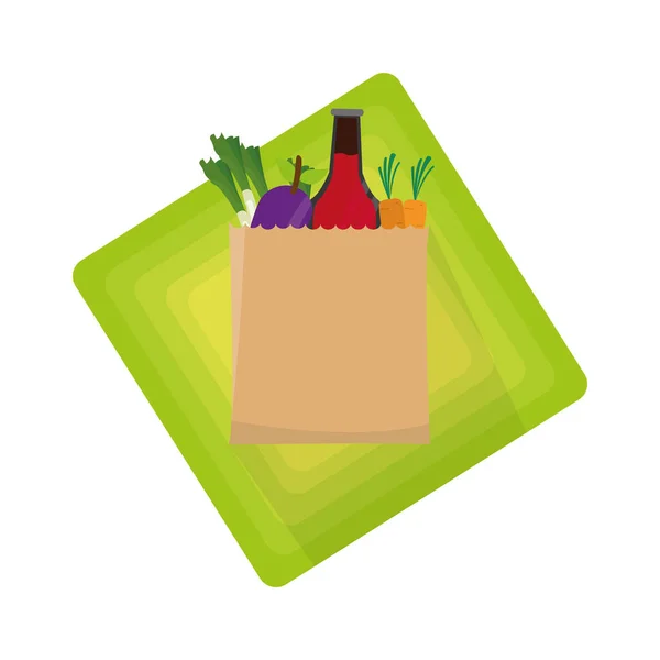 Grocery bag icon — Stock Vector