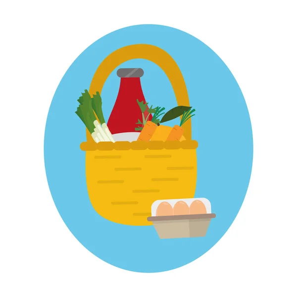 Icono de cesta de compra — Vector de stock