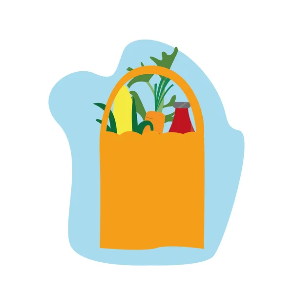 Icono de bolsa de comestibles — Vector de stock