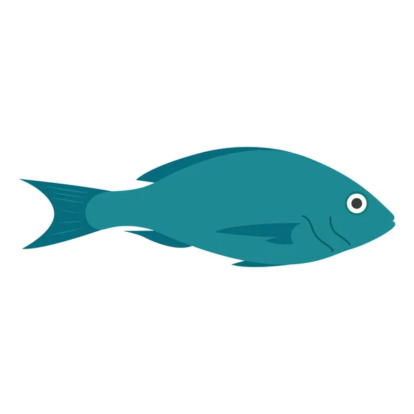 Icône de poisson bleu — Image vectorielle