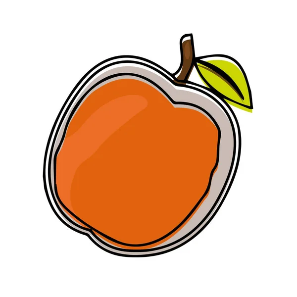 Natural apple icon — Stock Vector