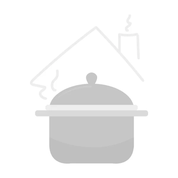 Icono de olla de cocina — Vector de stock