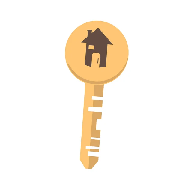 Icona chiave della casa — Vettoriale Stock