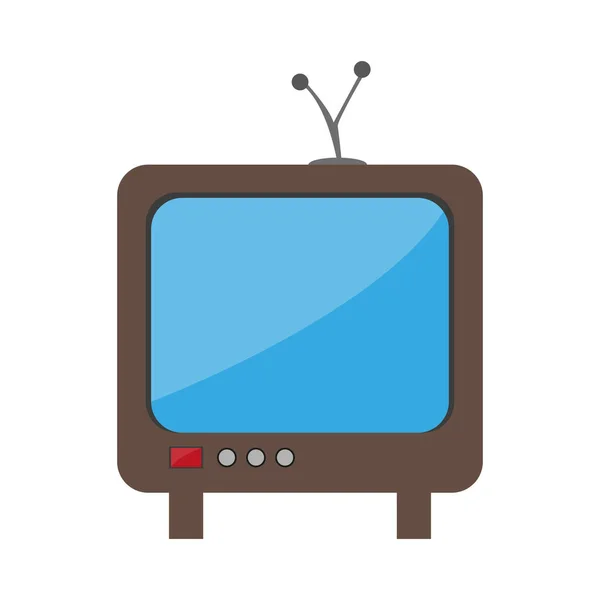 Icona della televisione vintage — Vettoriale Stock