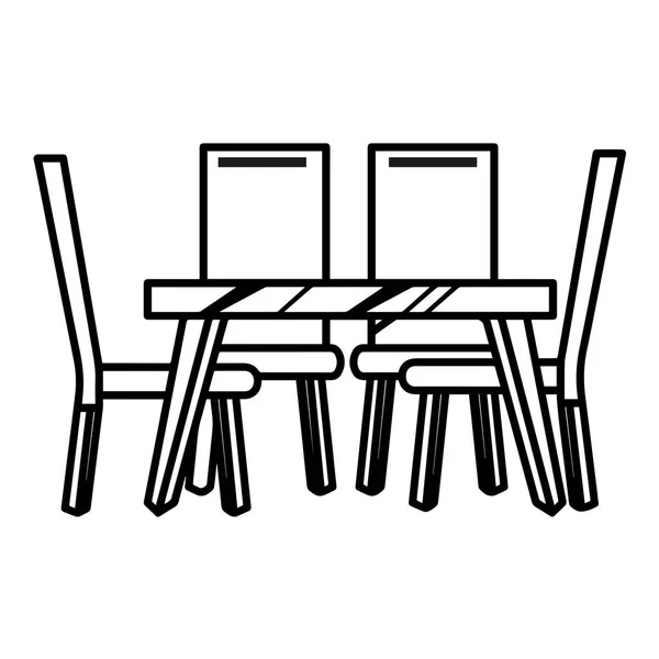 Icono de mesa de comedor — Vector de stock