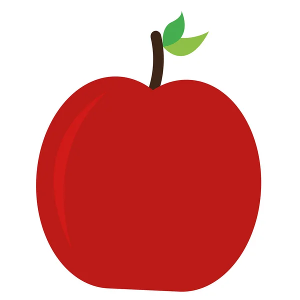 Icono de manzana roja aislada — Vector de stock