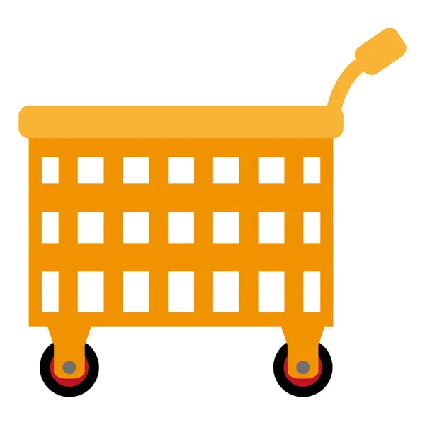 Ícone de carrinho de compras isolado — Vetor de Stock