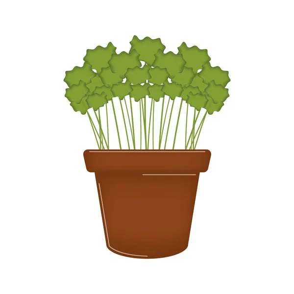 Plante dans un pot — Image vectorielle