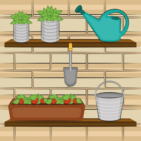 Agricultura urbana y jardinería — Vector de stock