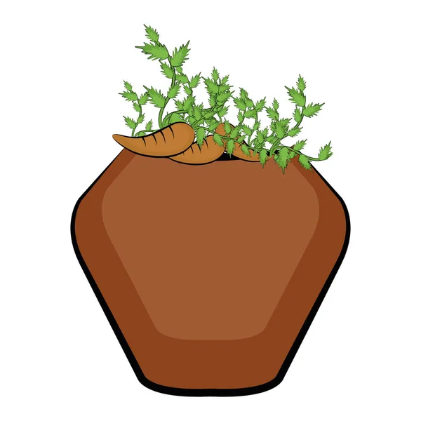 Plant in a pot — Stock Vector