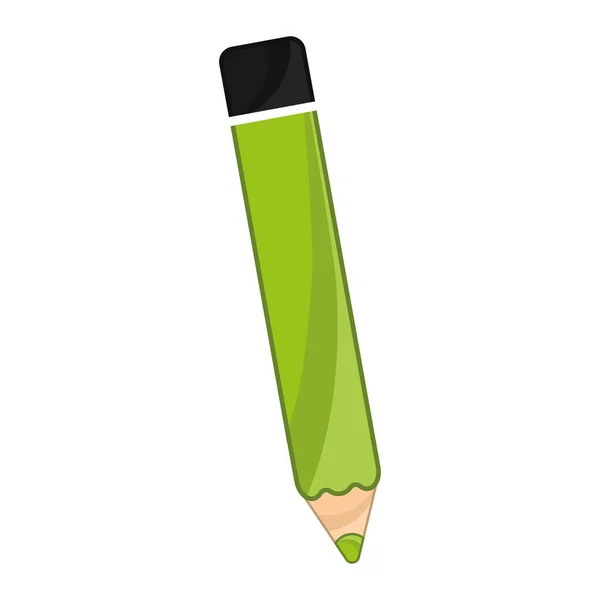 녹색 연필 아이콘 — 스톡 벡터