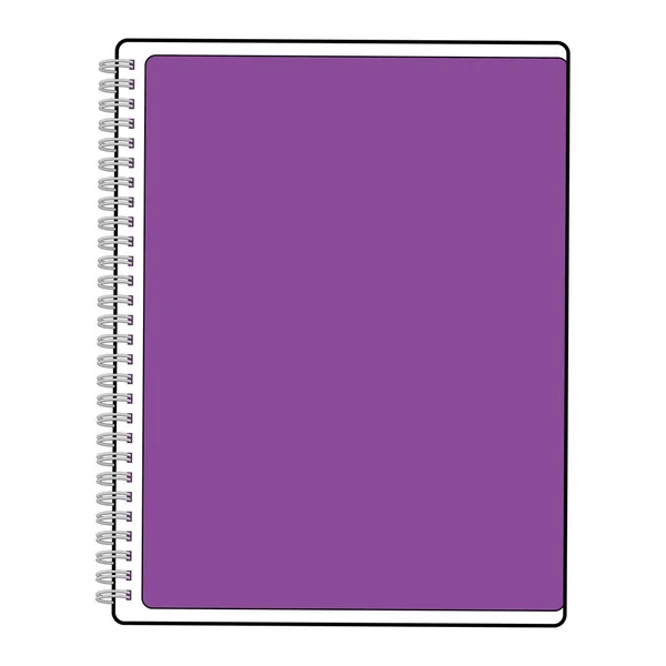 Icône notebok violet — Image vectorielle