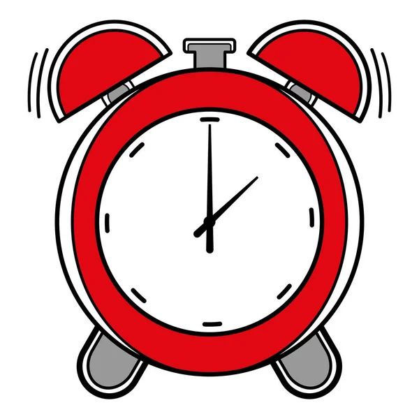 Röd väckarklocka ikon — Stock vektor