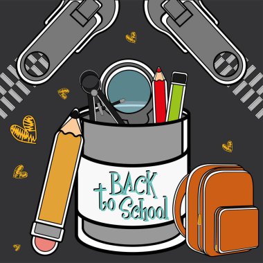 Okul posterine geri dön