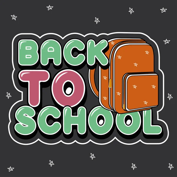 Back to school poster — Stock Vector