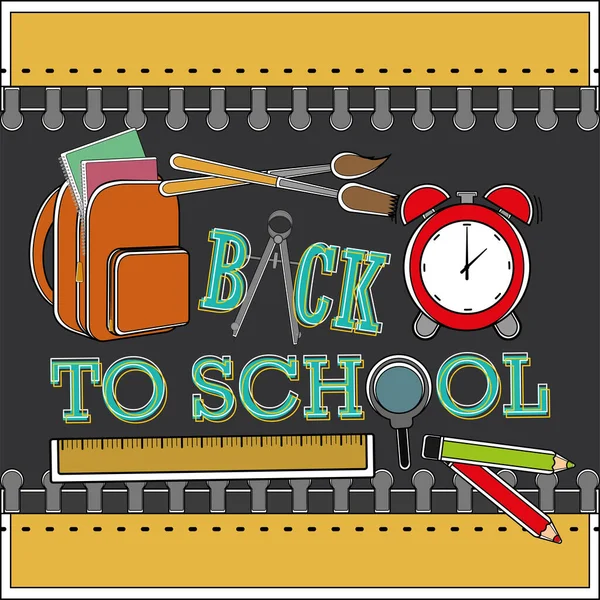 Back to school poster — Stock Vector