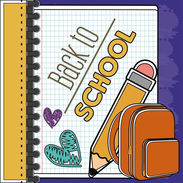 Back to school poster — Stock Vector