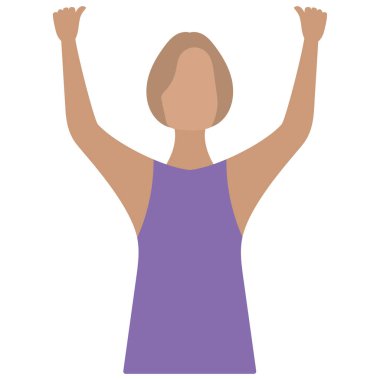 İzole kadın simgesi