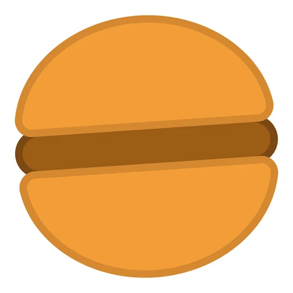 Isoalted burger icon — Stock Vector