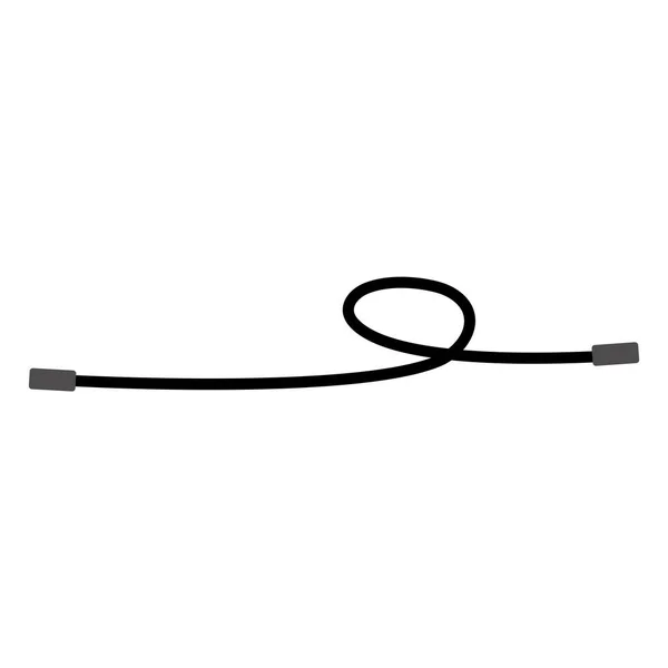 Isolée icône de corde à sauter — Image vectorielle