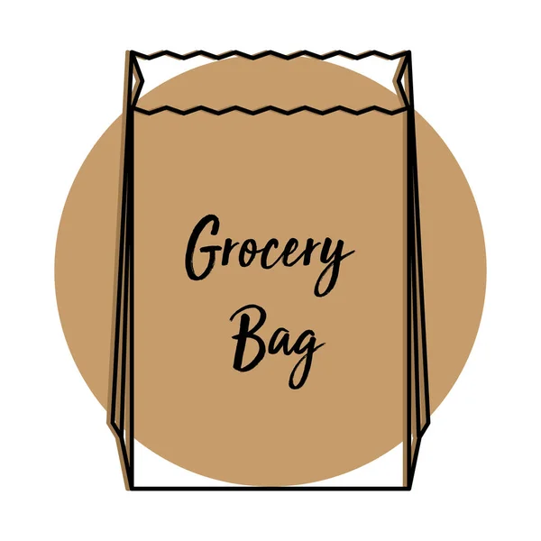 Vyprázdnit ikonu tašky s potravinami — Stockový vektor
