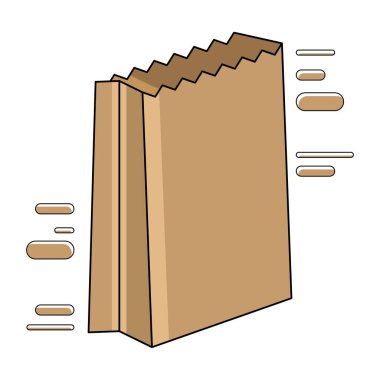 Boş market poşeti simgesi