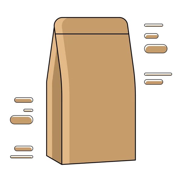 Empty grocery bag icon — Stock Vector