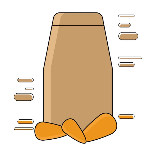 Icono de bolsa de comestibles — Vector de stock