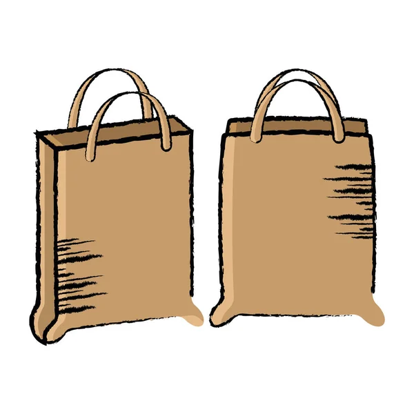 Icono de bolsa de supermercado vacía — Vector de stock