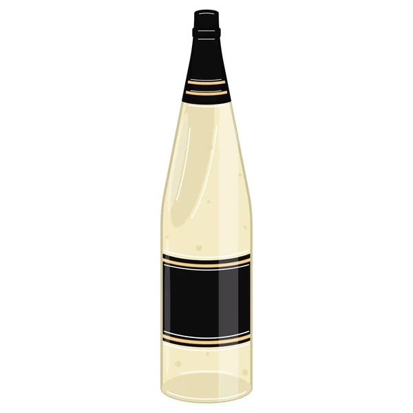 Vereinzelte Champagnerflasche — Stockvektor
