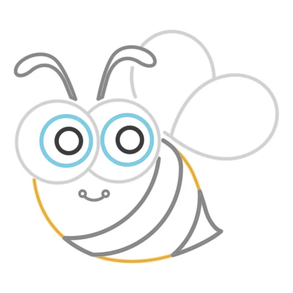 Dibujos animados de una abeja — Vector de stock